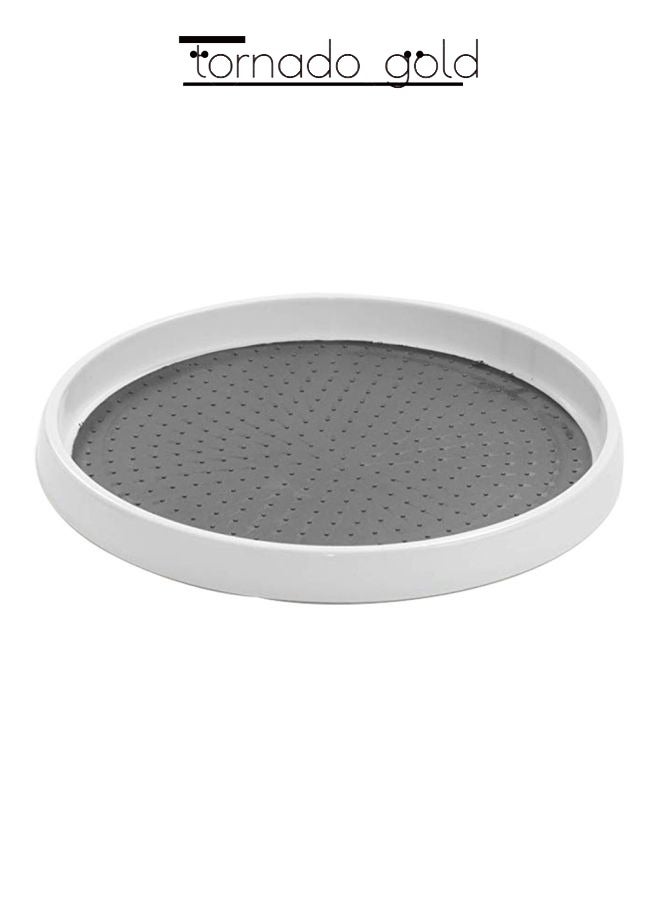 tornado gold Rotating Kitchen Spice Storage Rack White/Grey - Image 1