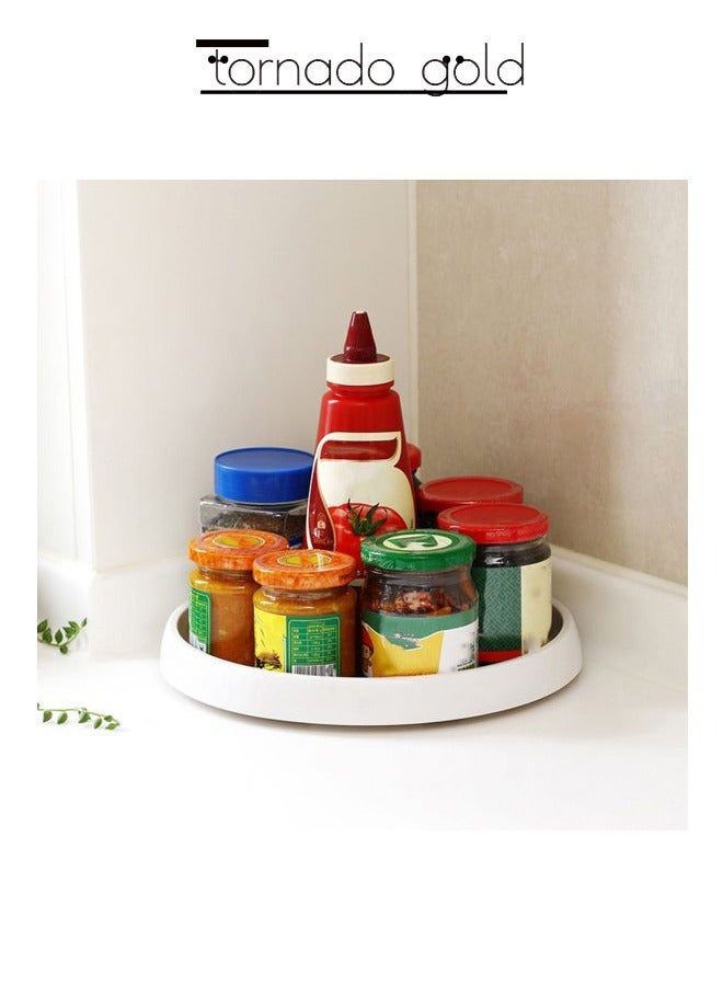 tornado gold Rotating Kitchen Spice Storage Rack White/Grey - Image 2