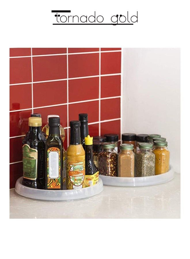 tornado gold Rotating Kitchen Spice Storage Rack White/Grey - Image 4