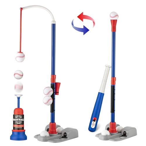VROGTIK Adjustable TBall Set for Kids 38 Outdoor Baseball Toy with Bat Ball Tee Sports Gift for Toddlers Boys in Backyards - Image 1
