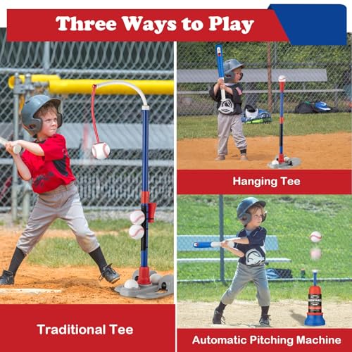 VROGTIK Adjustable TBall Set for Kids 38 Outdoor Baseball Toy with Bat Ball Tee Sports Gift for Toddlers Boys in Backyards - Image 5