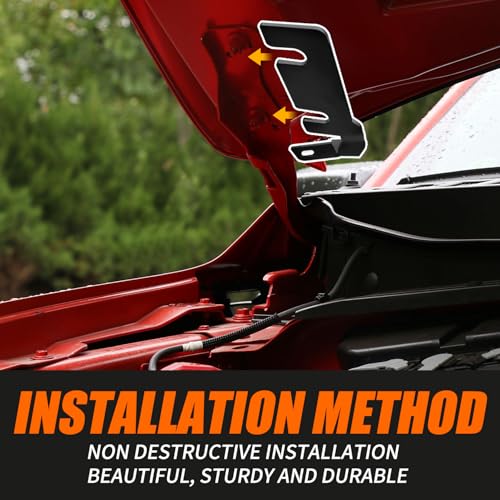 GafeSkui Ditch Light Brackets Hood Hinges Mount Bracket Kit LED Pod Light Work Light Compatible with Ford Ranger 2018 2019 2020 2021 2022 - Image 4