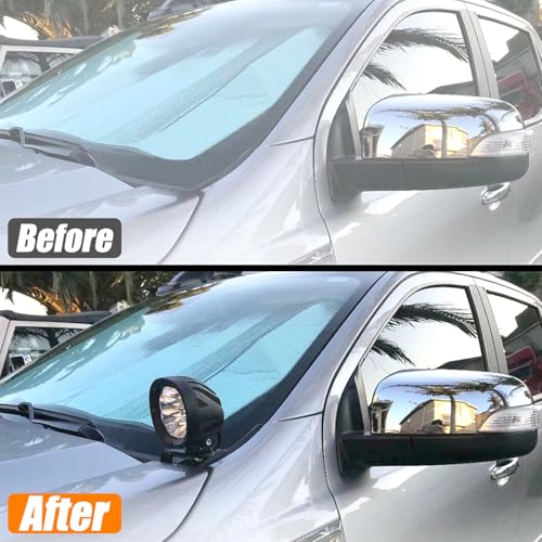 GafeSkui Ditch Light Brackets Hood Hinges Mount Bracket Kit LED Pod Light Work Light Compatible with Ford Ranger 2018 2019 2020 2021 2022 - Image 3