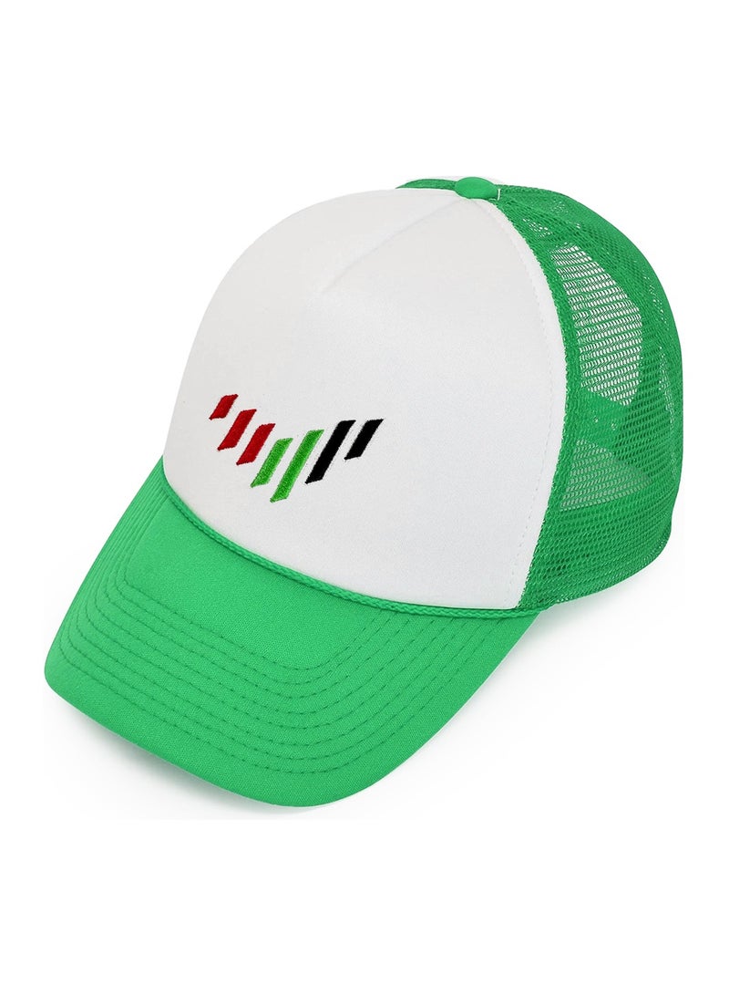 قبعة بيسبول للأطفال للجنسين مطرزة بتصميم الإمارات العربية المتحدة مع سناب باك بلاستيكية قابلة للتعديل - Image 1