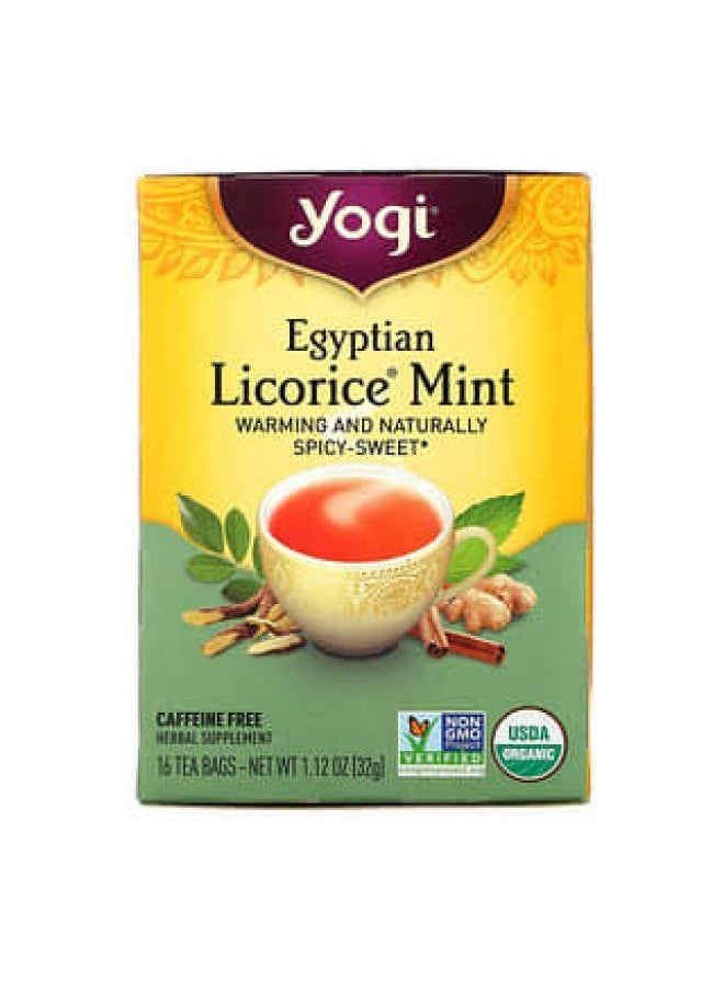 Yogi Tea Yogi Tea, Egyptian Licorice Mint, Caffeine Free, 16 Tea Bags, 1.12 oz (32 g)  - Image 2