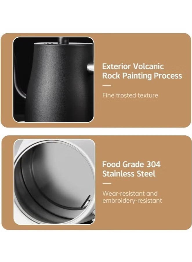 توسكانا يو غلاية v60 غلاية كهربائية معقوفة 1 لتر 1000 واط غلاية مياه لصب القهوة والشاي،إبريق قهوة وشاي من الفولاذ المقاوم للصدأ، غلاية قهوة بدرجة حرارة ثابتة - Image 5