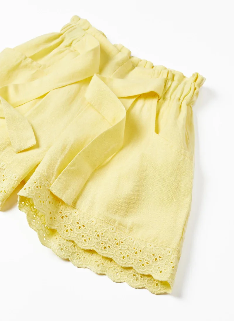 زيبي Shorts with Broderie Anglaise for Girls