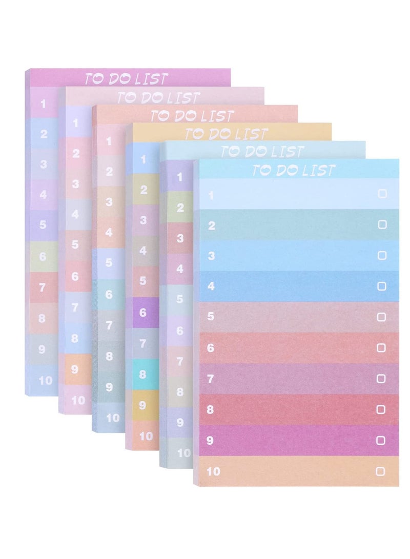 Excefore 300 ورقة قائمة مهام يومية، دفتر ملاحظات بدون تاريخ، لوحة ملاحظات ملونة، لوحة ملاحظات للخطة الأسبوعية، أجندة ومنظم، مخططات للكلية - Image 1