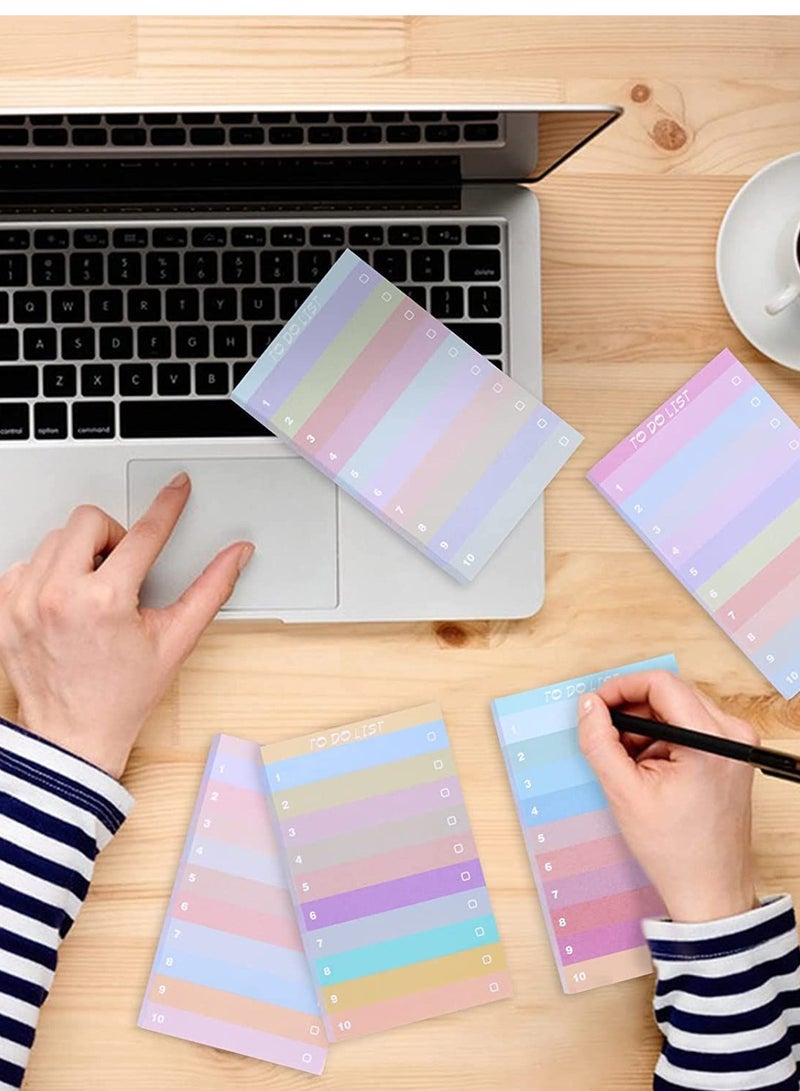 Excefore 300 ورقة قائمة مهام يومية، دفتر ملاحظات بدون تاريخ، لوحة ملاحظات ملونة، لوحة ملاحظات للخطة الأسبوعية، أجندة ومنظم، مخططات للكلية - Image 3