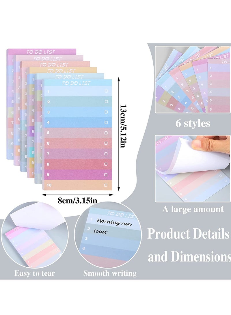 Excefore 300 ورقة قائمة مهام يومية، دفتر ملاحظات بدون تاريخ، لوحة ملاحظات ملونة، لوحة ملاحظات للخطة الأسبوعية، أجندة ومنظم، مخططات للكلية - Image 2