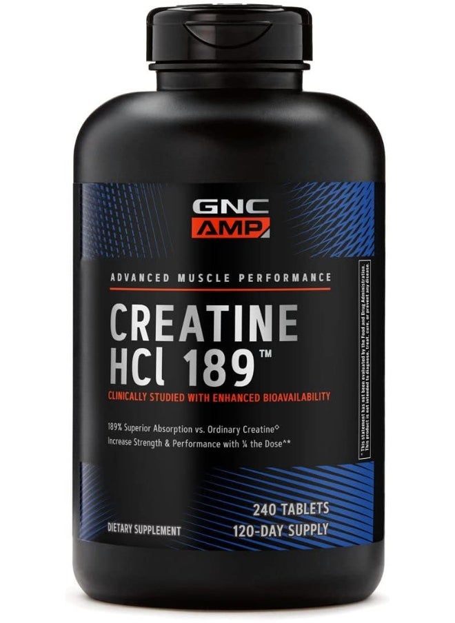 GNC - Amp Hcl 189, 240 Tablets - Image 1