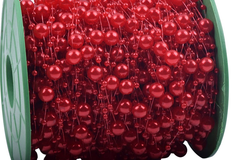 KAOYOO 200 Feet Artificial Pearls String Beads Chain Garland Flowers Wedding Party Decoration