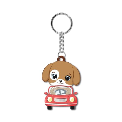 Bhai Please Dog Wooden Keychain For Car, Bike, Office, Home (Pack Of 1) Multicolour Key Chain With Ring | Gift Men, Women, Girls, Boys, Him And Her, Multicolor) - Image 1