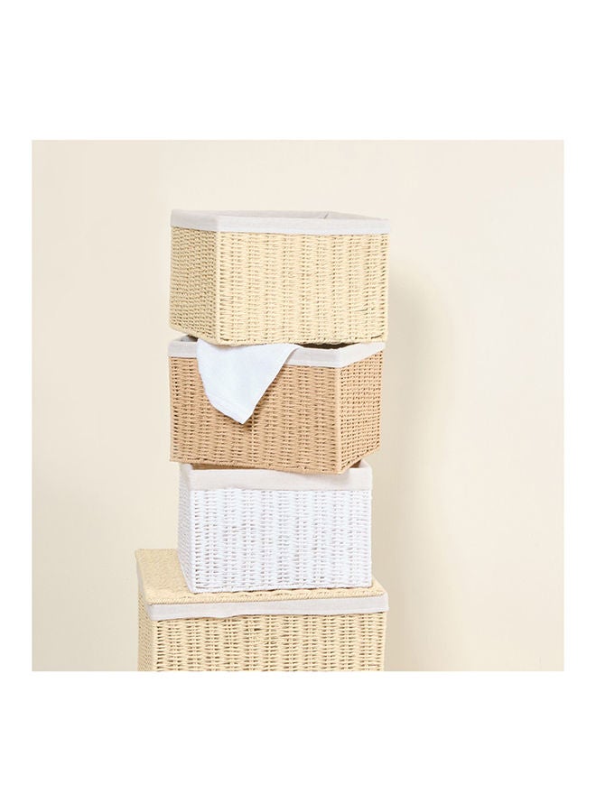 Homesmiths Homesmiths Storage Basket White With Liner  25.4x30.5 x20.3 Cm - Image 2
