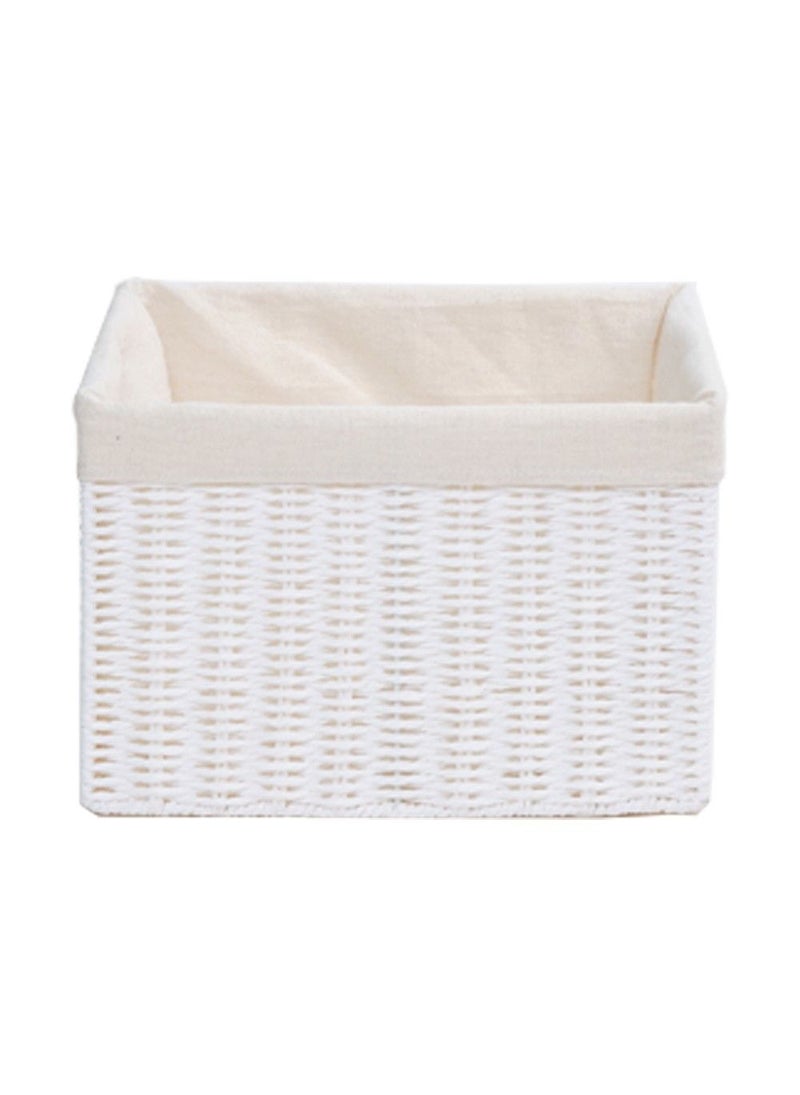 Homesmiths Homesmiths Storage Basket White With Liner  25.4x30.5 x20.3 Cm - Image 1
