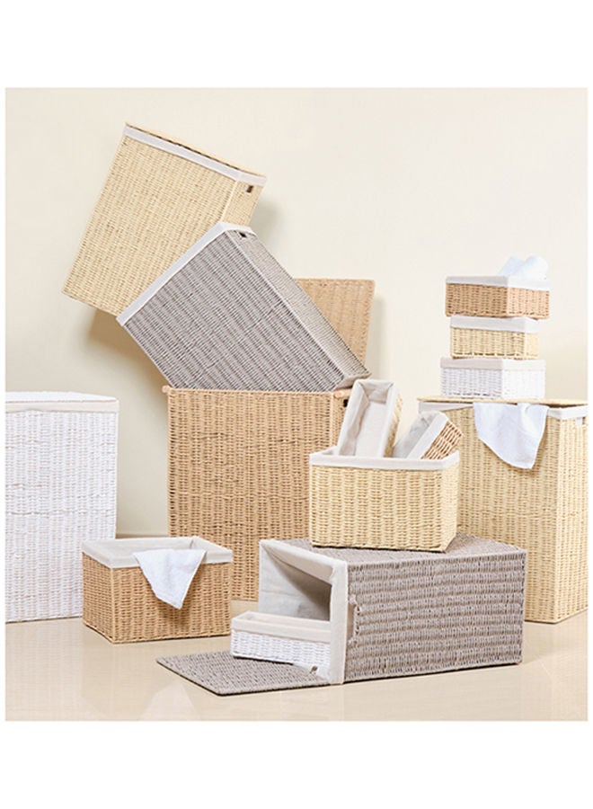 Homesmiths Homesmiths Storage Basket White With Liner  25.4x30.5 x20.3 Cm - Image 4
