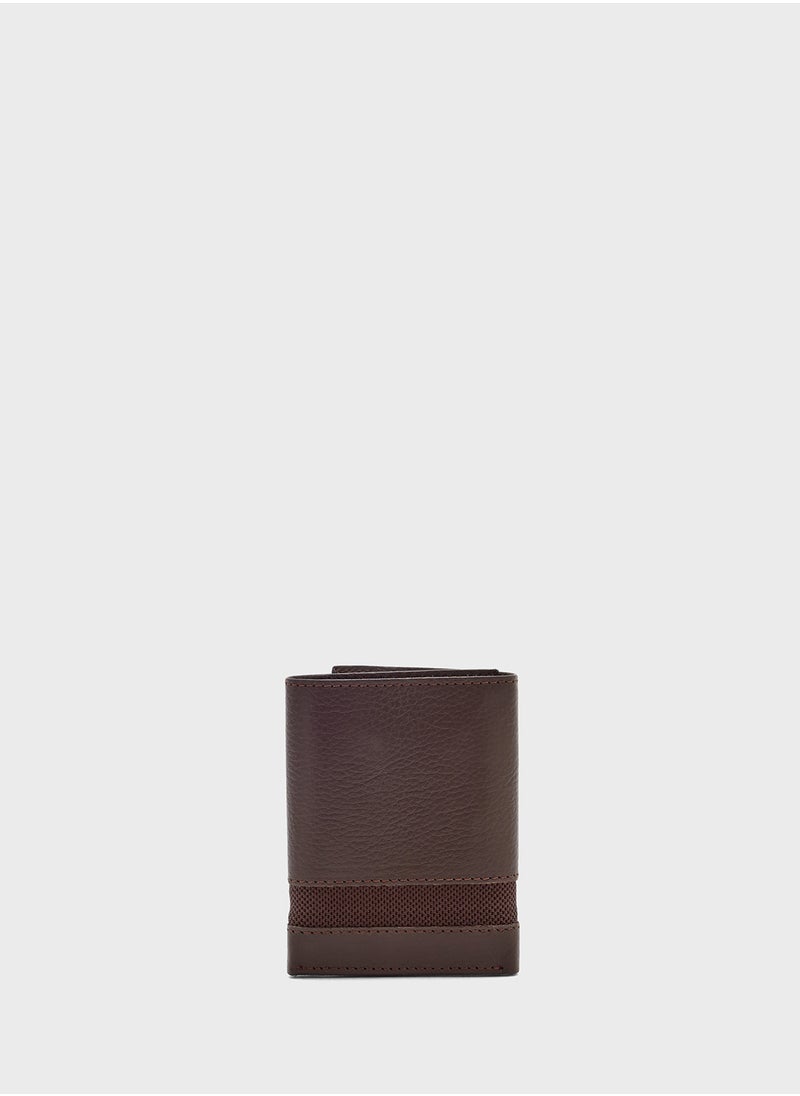 Genuine Leather Tri-Fold Wallet