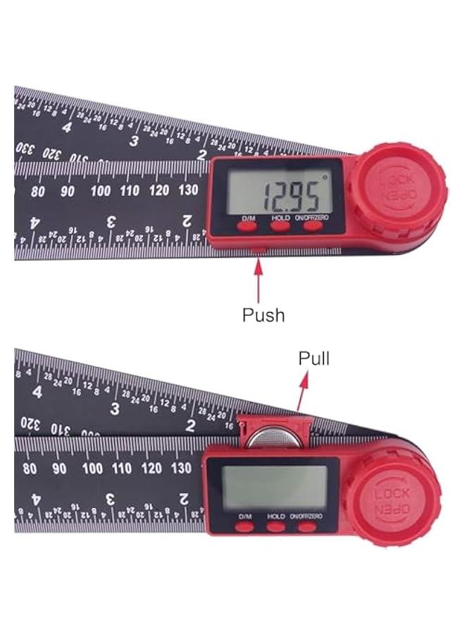 MOXO LCD Display Stainless Steel Digital Angle Finder Protror for Carpenter Woodworking with   360° Measurement - Image 3