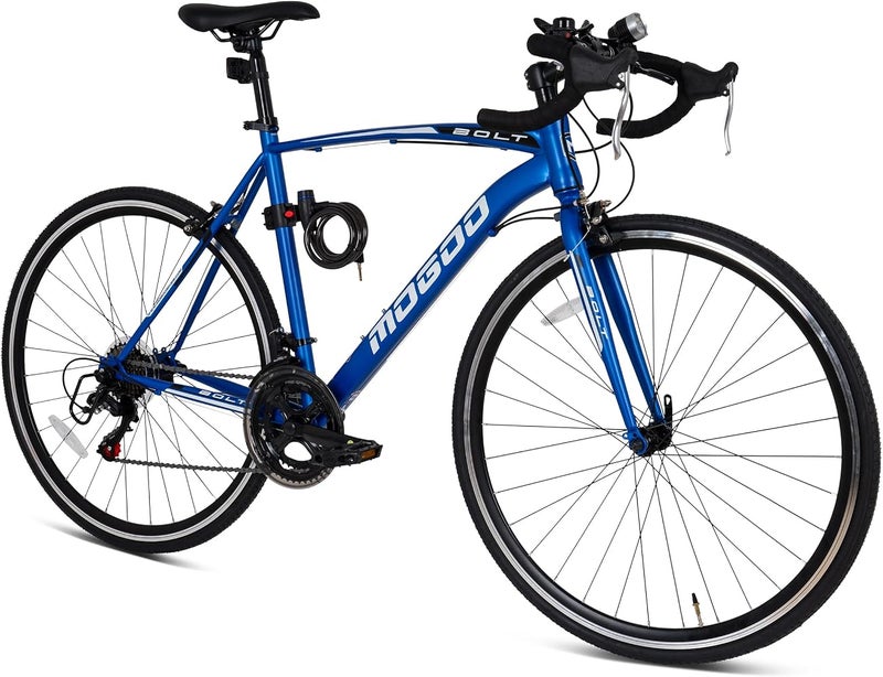Mogoo Bolt 700C Road Bike, 14 Speed Shimano Drivetrain, Lightweight Steel Frame Adult Racing Bicycle, Kenda Tires, Caliper Brakes, Cycle For Men Women, Bicycle-Men Adult - Image 2