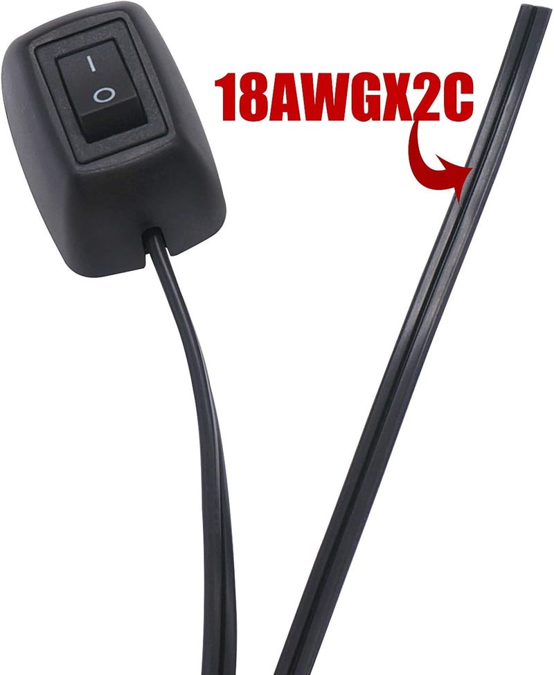 TWTADE Paste Type Car Push Button Switch ON/Off DC12V Surface Mount Water Drop Shape DIY SPST Rocker With 23.6" Cable for Various Lamps and Lanterns H-014-60CM - Image 2