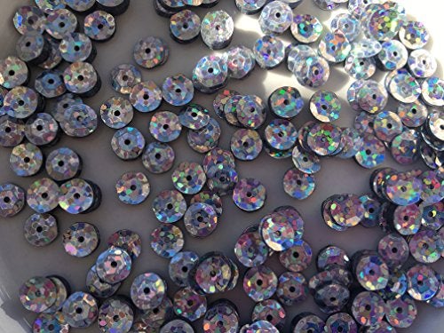 Golden Leaf Sequins 8mm 1000/Pkg Crazy Dots Finish Silver - Image 2