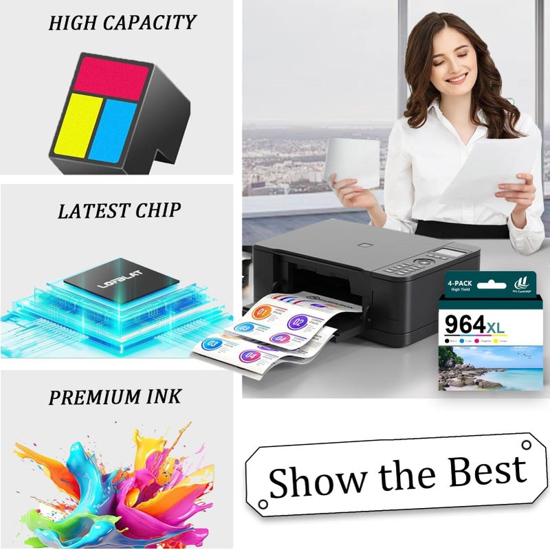 964XL Ink Cartridge Combo Pack Compatible with Multiple OfficeJet Pro Printers - Image 4