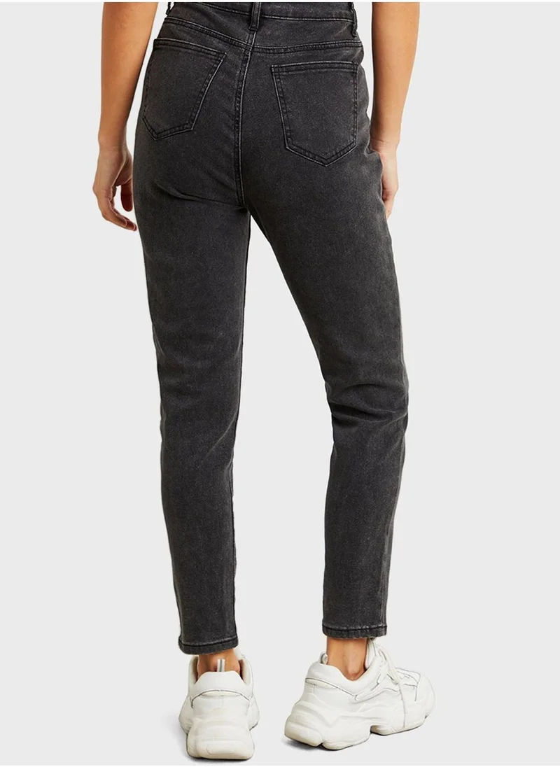 Styli High Waist Mom Jeans
