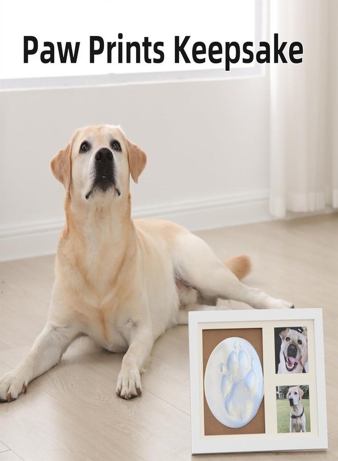 Dkriva مجموعة بصمات اليد والقدم ثلاثية الأبعاد للأطفال من Dkriva®، هدايا لحفلات استقبال المولود الجديد من الأولاد والبنات، صندوق تذكاري للأطفال مع طين، مستلزمات تسجيل هدايا المولود، إطار صور لتزيين غرفة الأطفال (كبير) - Image 4