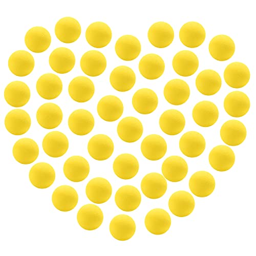 CHAKANLX 48 Pieces Popper Refill Balls Soft Foam Balls Approx 12 Inch in Diameter Power Popper Refills Foam Ball Refills Blasters Replacement Bullet Balls Fun for Accuracy Games Shooting GamesYellow - Image 1