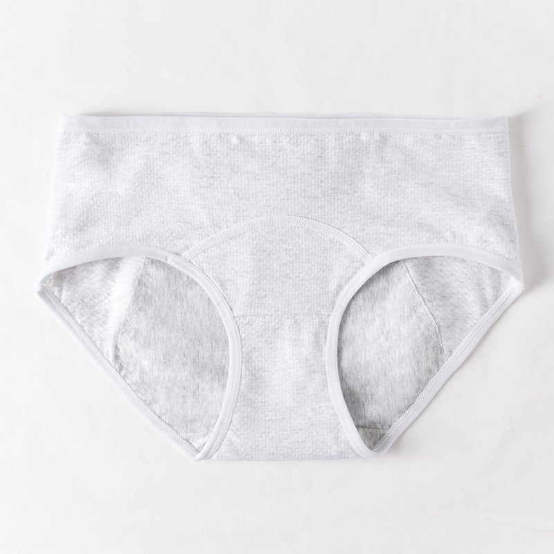 Cotton Antibacterial Leakproof Womens Period Panties Light gray - Image 1