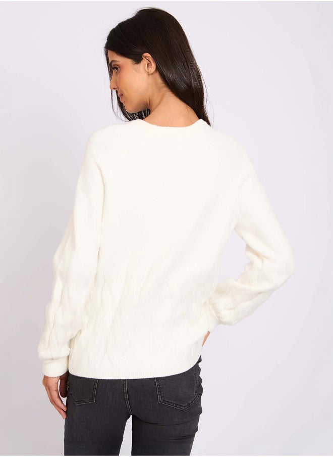 DALYDRESS - Women Regular Fit Pullover - Off White - Image 1
