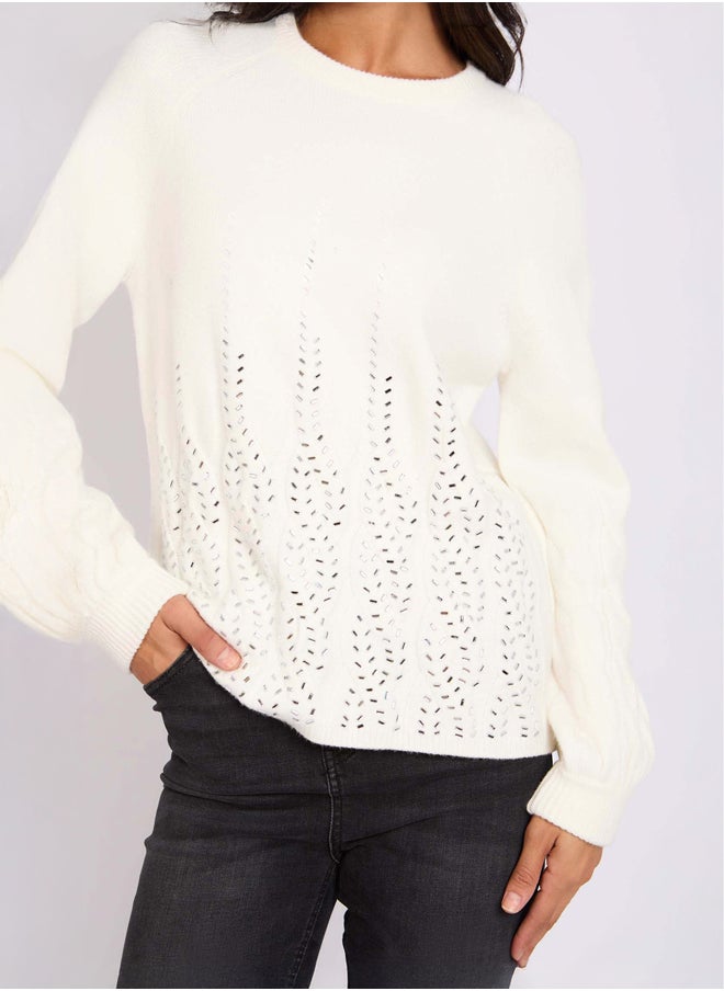 DALYDRESS - Women Regular Fit Pullover - Off White - Image 1