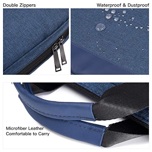 imComor 15.6 Inch Laptop Sleeve Bag, Waterproof Men Women TSA Case for Macbook Pro 16 M4 M3 M2 M1, Acer Aspire E15/Predator, Lenovo Ideapad 1 15.6, HP Envy/Victus 15.6, ASUS Dell 15 Case, Navy Blue - Image 5