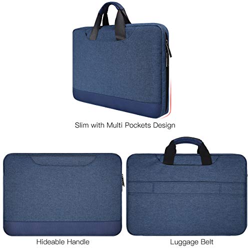 imComor 15.6 Inch Laptop Sleeve Bag, Waterproof Men Women TSA Case for Macbook Pro 16 M4 M3 M2 M1, Acer Aspire E15/Predator, Lenovo Ideapad 1 15.6, HP Envy/Victus 15.6, ASUS Dell 15 Case, Navy Blue - Image 4