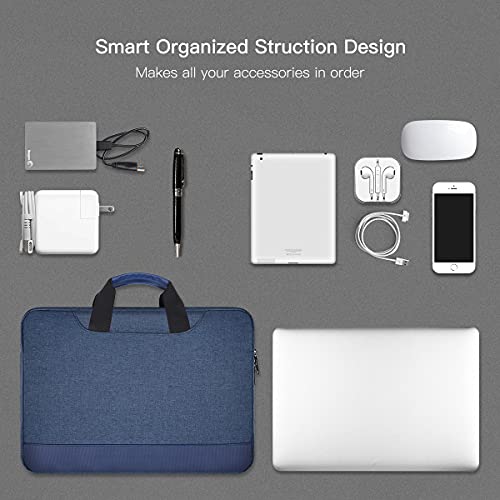 imComor 15.6 Inch Laptop Sleeve Bag, Waterproof Men Women TSA Case for Macbook Pro 16 M4 M3 M2 M1, Acer Aspire E15/Predator, Lenovo Ideapad 1 15.6, HP Envy/Victus 15.6, ASUS Dell 15 Case, Navy Blue - Image 3