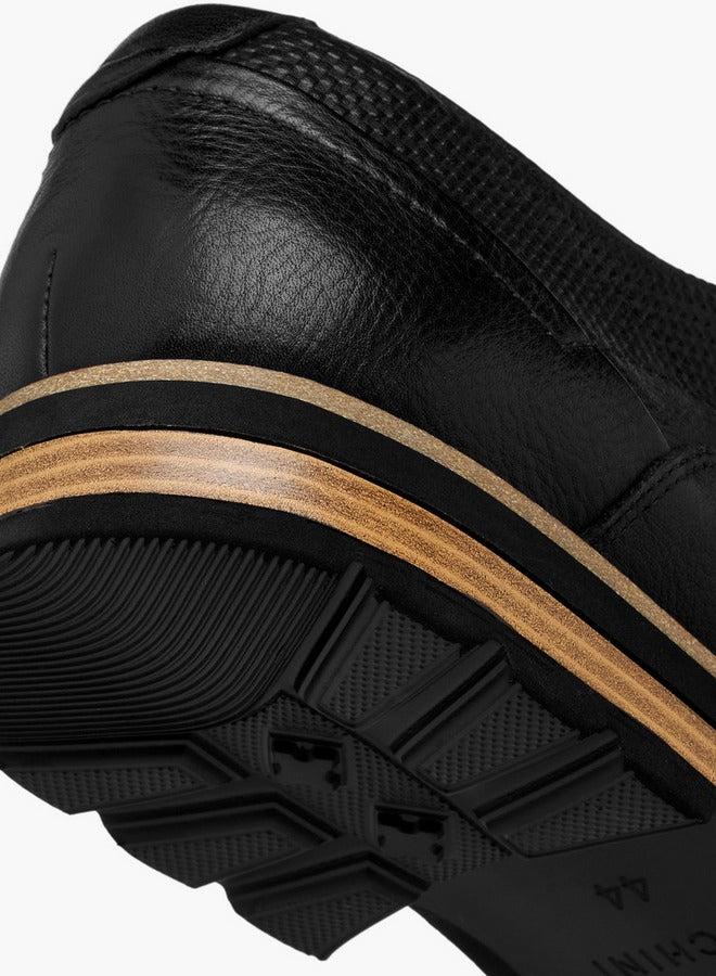 DUCHINI Men's Textured Lace-Up Derby Shoes - Image 5