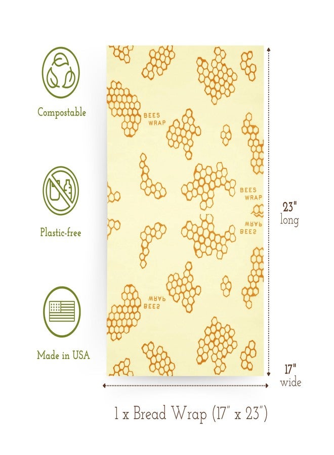 Bee's Wrap Beeswax Wraps for Food - Honeycomb Bread Wrap - Made in USA Reusable Bread Storage Bags - Organic & Eco-Friendly Alternative to Aluminum Foil, Sourdough Bags & Plastic Wrap - Image 2