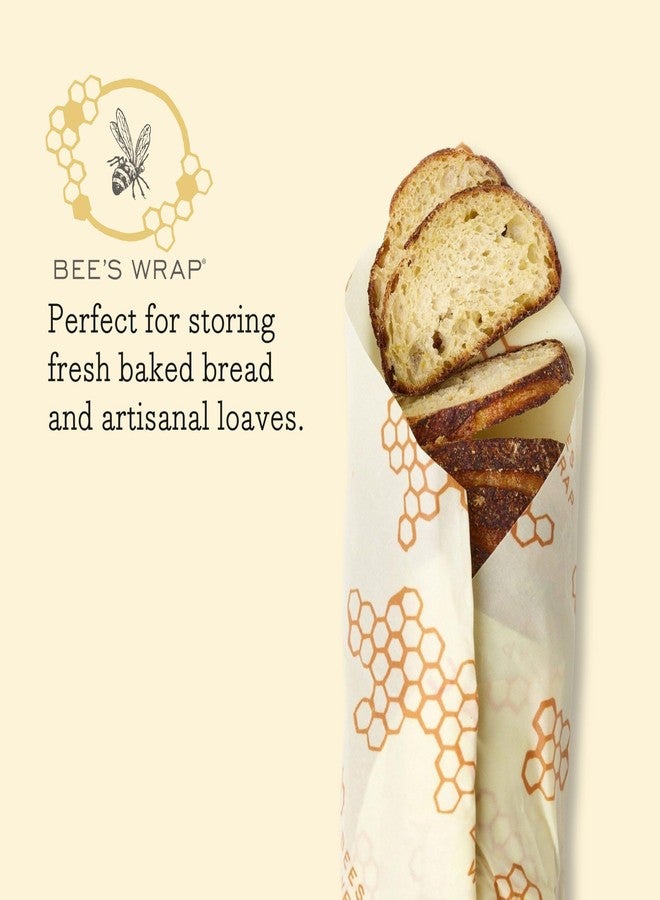 Bee's Wrap Beeswax Wraps for Food - Honeycomb Bread Wrap - Made in USA Reusable Bread Storage Bags - Organic & Eco-Friendly Alternative to Aluminum Foil, Sourdough Bags & Plastic Wrap - Image 4