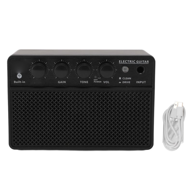 Bass Amplifier 10W Subwoofer BT Rechargeable Amplifier Guitar Amp for Live Outdoor Black - Image 1