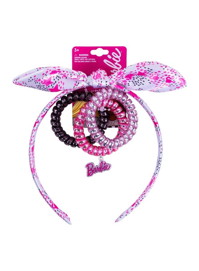 LUV HER Barbie Headbands 4pc | Knotted Hairband & Hair Ties Set for Girls with Soft Fabric - Online Exclusive Ages 3+ - Image 1