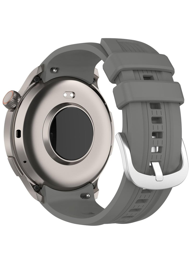 Compatible with Amazfit Balance Strap for Women and Men 22 Mm Quick Release Silicone Clasp Stainless Steel Replacement Strap for Amazfit Balance A2286 - Image 1
