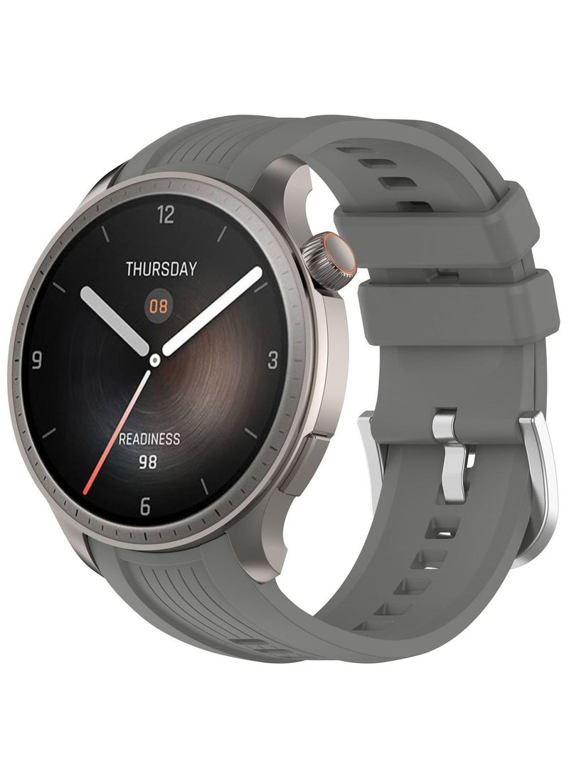 Compatible with Amazfit Balance Strap for Women and Men 22 Mm Quick Release Silicone Clasp Stainless Steel Replacement Strap for Amazfit Balance A2286 - Image 3