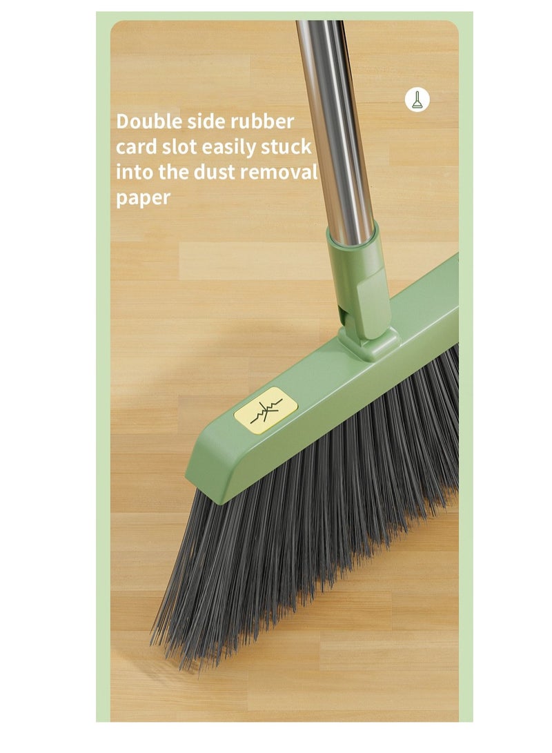 فيسيو فيزيو مجموعة جاروف وفرشاة بمقبض طويل، مكنسة ناعمة ومجرفة للاستخدام الداخلي والخارجي، - Image 3