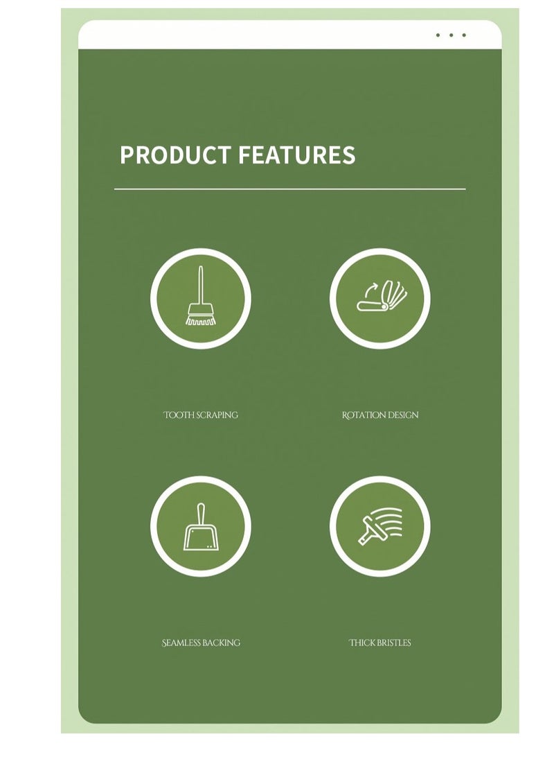 فيسيو فيزيو مجموعة جاروف وفرشاة بمقبض طويل، مكنسة ناعمة ومجرفة للاستخدام الداخلي والخارجي، - Image 5