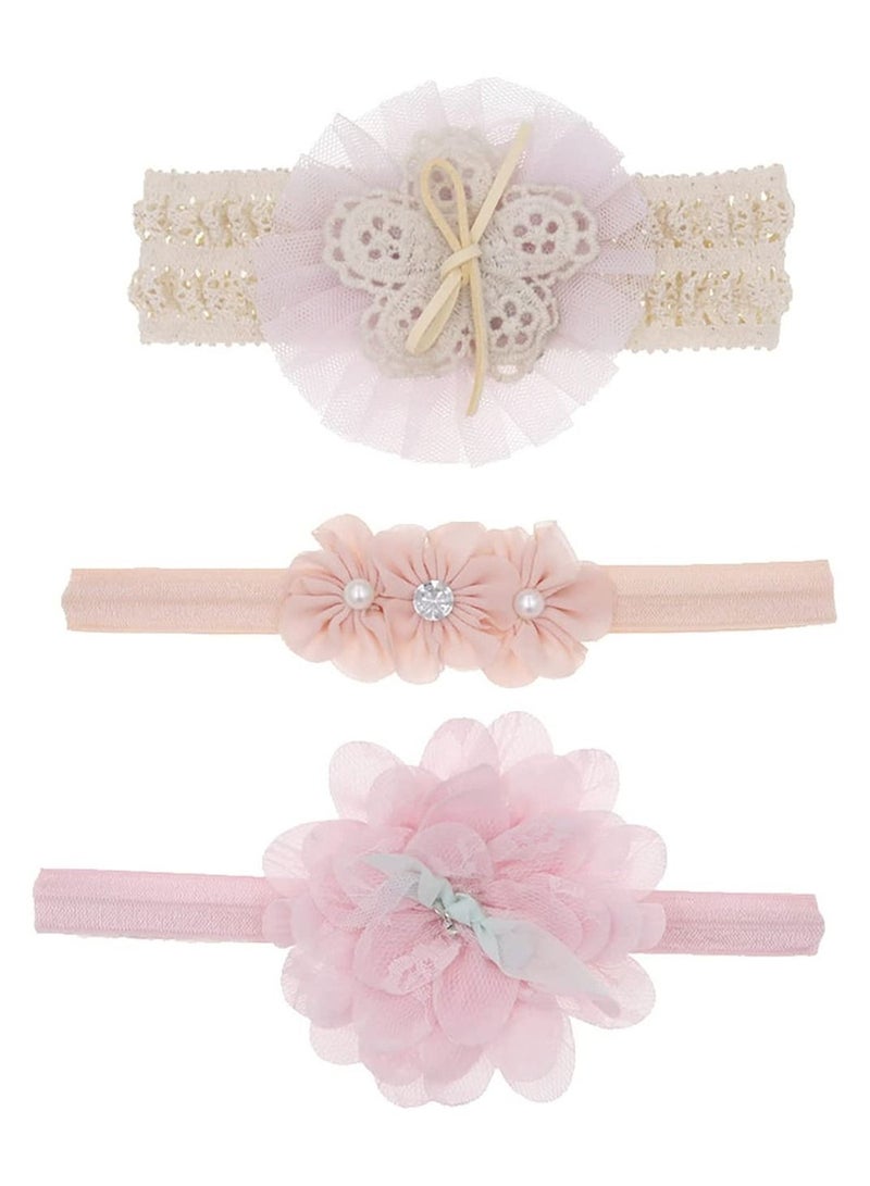 9pcs Baby Girl Headbands with Grosgrain Ribbon Faux Leather Stars, Baby Bandana Headband Bow Headband Elastic Soft Wide Headband for Baby Elastic Headband for Newborn - Image 4