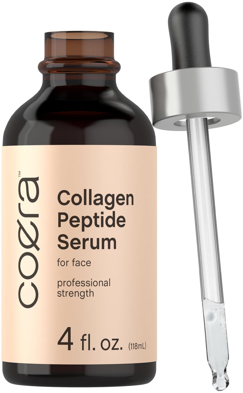 Coera Collagen Peptides | 4 fl oz | Face Serum with Verisol | Professional Strength Formula for Women | Free of Parabens, SLS, & Fragrances | Packaging May Vary - Image 1