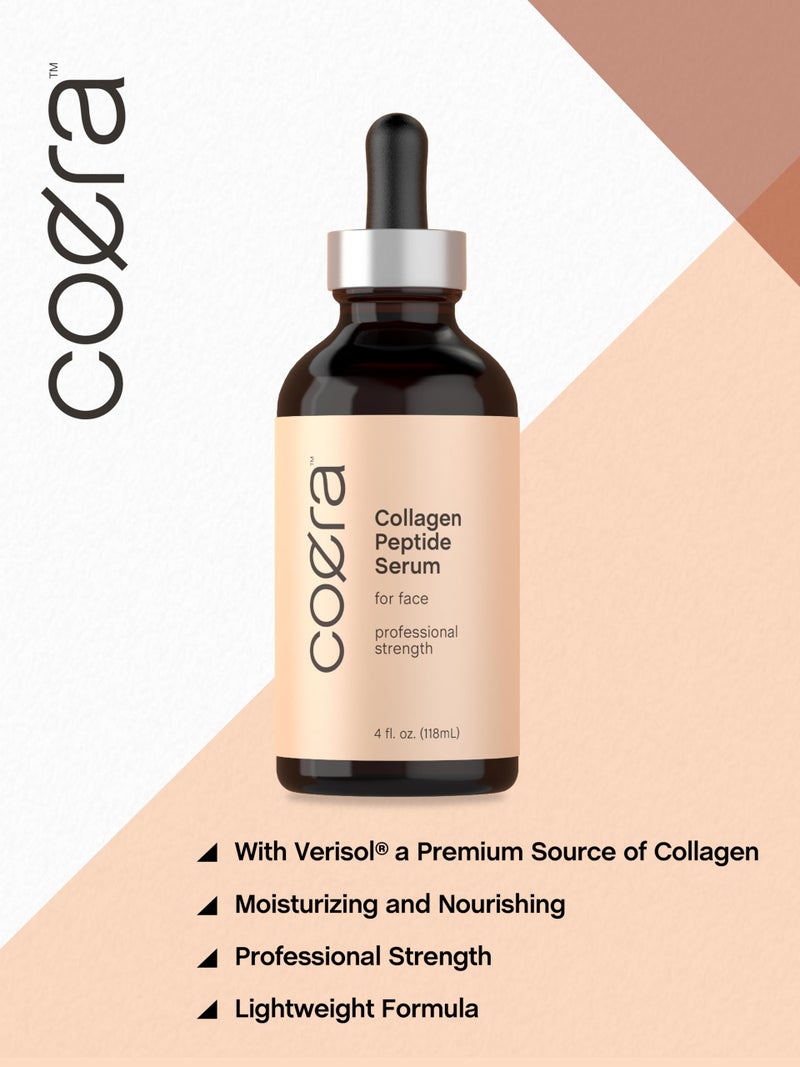 Coera Collagen Peptides | 4 fl oz | Face Serum with Verisol | Professional Strength Formula for Women | Free of Parabens, SLS, & Fragrances | Packaging May Vary - Image 2
