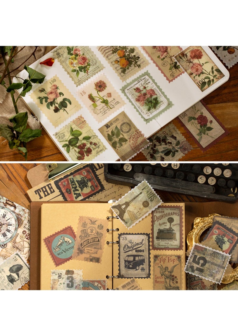 Vintage Postage Stamp Stickers for Scrapbooking & Journaling - 240pcs Deco Paper Stickers for Kids DIY Crafts & Planners - Image 4