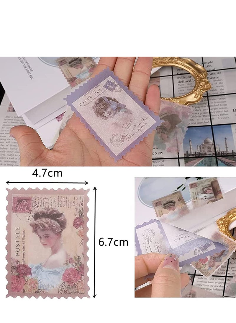 Vintage Postage Stamp Stickers for Scrapbooking & Journaling - 240pcs Deco Paper Stickers for Kids DIY Crafts & Planners - Image 3