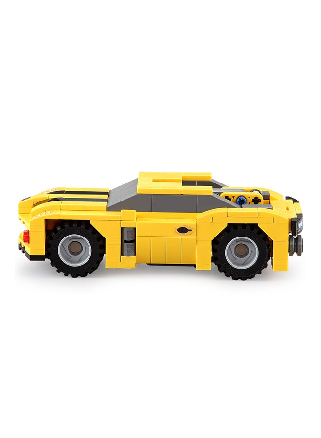 CaDA CaDA 2 in 1 Car Toy Building Blocks Yellow Hornet Robot  C52020W 267pcs for +6 Years old  - Image 2